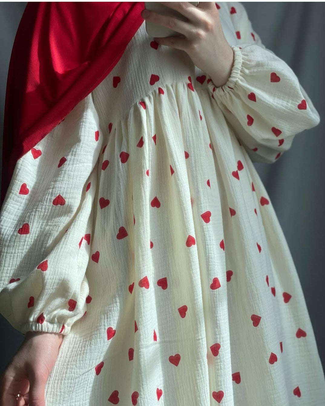 Abaya Musselin Herzchen